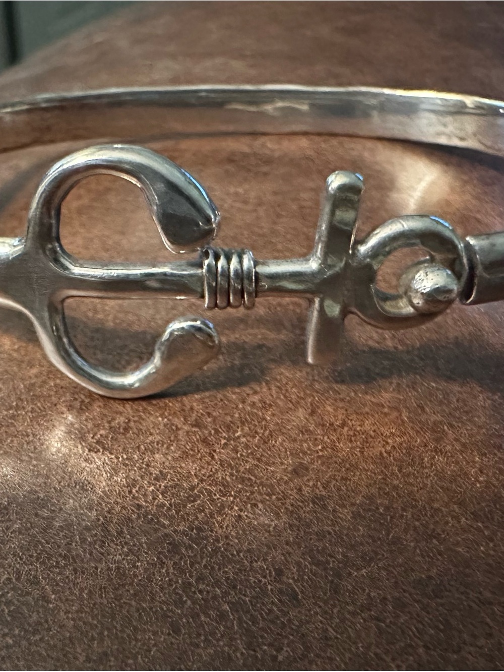 Women's Anchor Hook Bracelet - Silver Tone